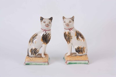 Lot 75 - A PAIR OF EARLY 19TH CENTURY STAFFORDSHIRE...