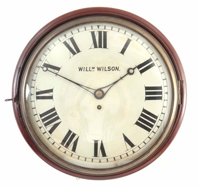 Lot 532 - WILLIAM WILSON. A LATE REGENCY CONVEX DIAL...