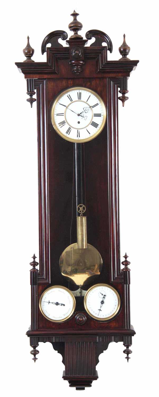 Lot 519 - A RARE 19TH CENTURY VIENNA REGULATOR WITH