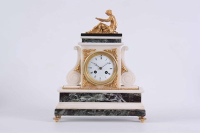 Lot 553 - A 19th CENTURY FRENCH MARBLE AND ORMOLU...