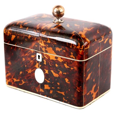 Lot 509 - A LATE REGENCY HIGHLY FIGURED TORTOISESHELL...