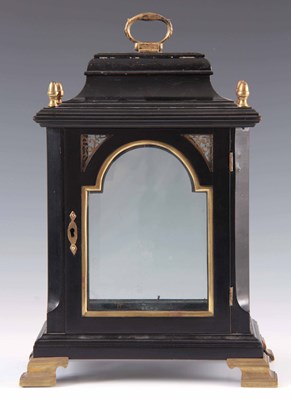 Lot 563 - A MINIATURE GEORGE III STYLE BRACKET CLOCK...