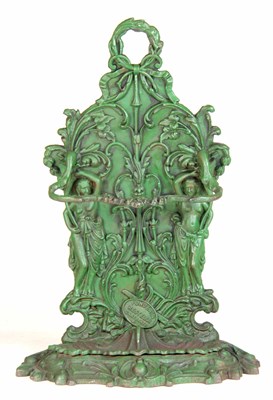 Lot 630 - A 19TH CENTURY ITALIAN CAST IRON STICK STAND...