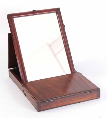 Lot 625 - A GEORGE III MAHOGANY FOLDING GENTLEMANS...