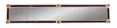 Lot 635 - A LATE REGENCY RECTANGULAR BRASS AND COLOURED...