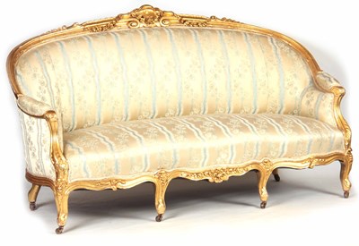 Lot 730 - A 19TH CENTURY FRENCH LOUIS XVI STYLE GILT...