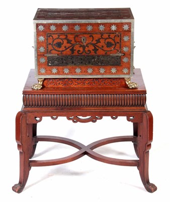 Lot 766 - AN 18TH CENTURY ANGLO INDIAN ROSEWOOD CAMPAIGN...