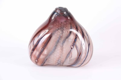 Lot 16 - A LATE 20TH CENTURY SCULPTURAL GLASS VASE with...