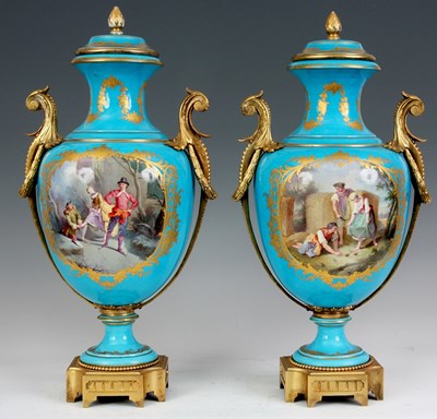 Lot 99 - A LARGE PAIR OF 19TH CENTURY ORMULO MOUNTED...
