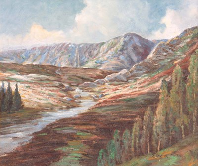 Lot 328 - JOSEPH CALDER SMITH (1876-1953) OIL ON CANVAS -...