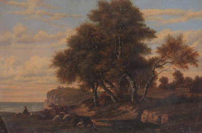 Lot 343 - 19TH CENTURY OIL ON CANVAS. French country...