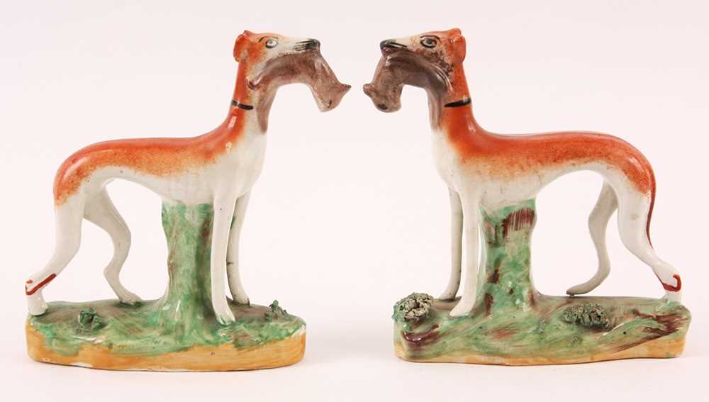 Lot 25 - A PAIR OF LATE 19TH CENTURY STAFFORDSHIRE...