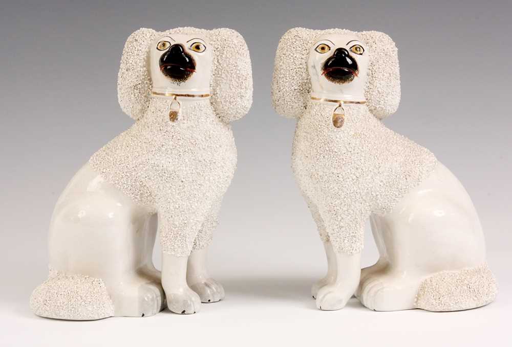 Lot 24 - A PAIR OF LATE 19TH CENTURY STAFFORDSHIRE...