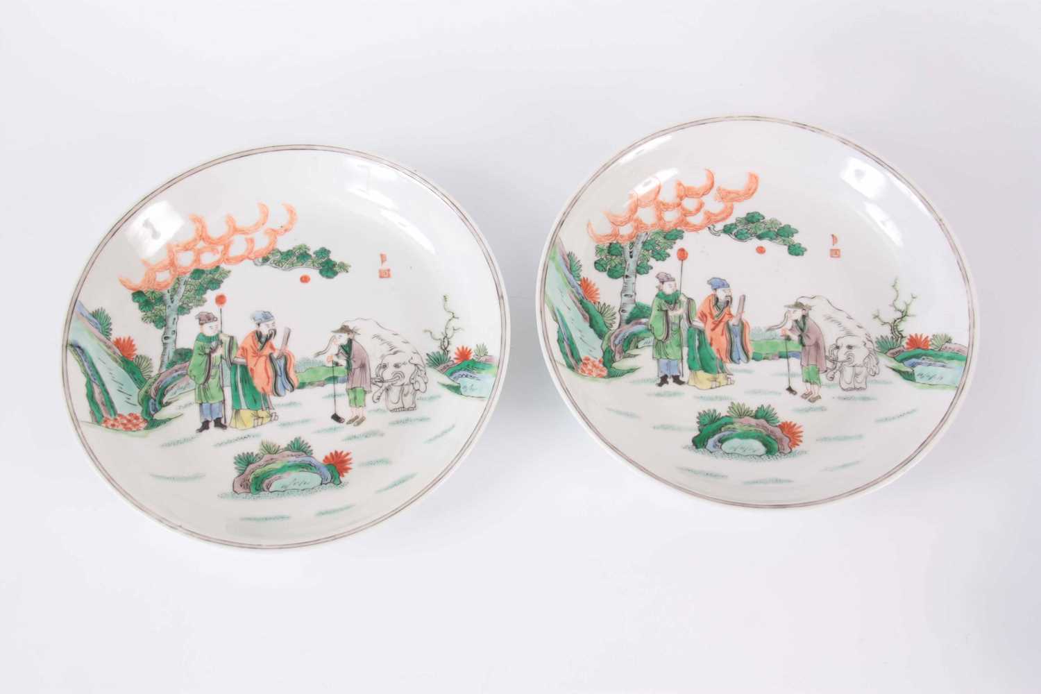 Lot 87 - A PAIR OF CHINESE PORCELAIN FAMILLE VERTE...