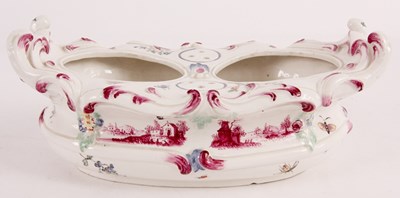 Lot 73 - A 19TH CENTURY CONTINENTAL PORCELAIN INKSTAND...