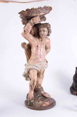 Lot 408 - AN EARLY 17TH CENTURY CONTINENTAL CARVED...