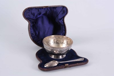 Lot 150 - A 19TH CENTURY SILVER CHRISTENING SET BY...