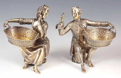 Lot 157 - A PAIR OF LATE 19th CENTURY SILVER GILT...
