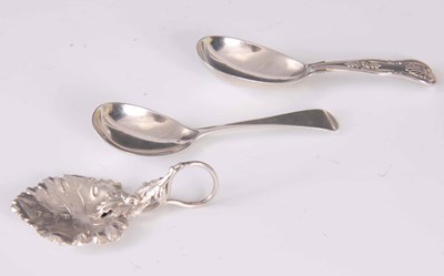 Lot 153 - A COLLECTION OF THREE SILVER CADDY SPOONS app....