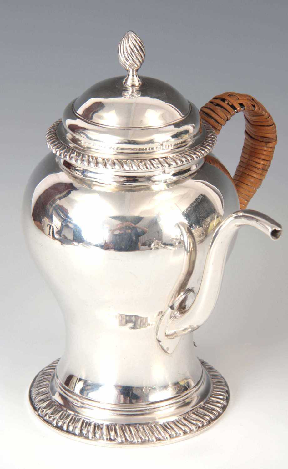 Lot 155 - AN EDWARDIAN SILVER ARGYLE having a domed