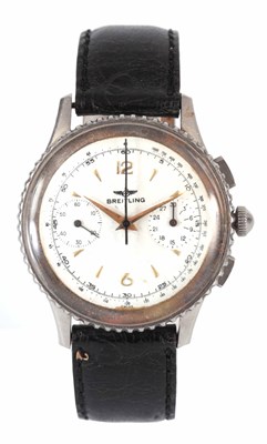 Lot 198 - A GENTLEMAN'S VINTAGE STEEL BREITLING...