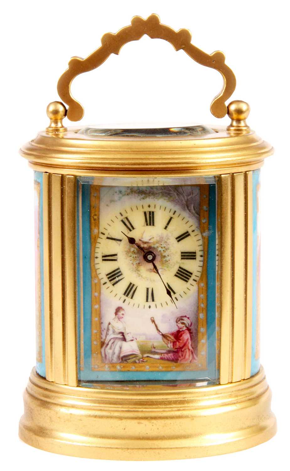 Lot 668 - A 19TH CENTURY MINIATURE FRENCH BRASS OVAL