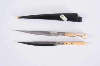 Lot 236 - A 19TH CENTURY PAIR OF CONTINENTAL DAGGERS in...