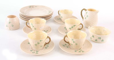 Lot 100 - A 20TH CENTURY BELLEEK PORCELAIN PART TEA SET,...