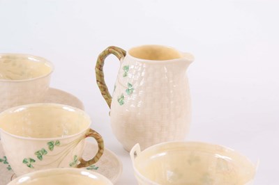 Lot 100 - A 20TH CENTURY BELLEEK PORCELAIN PART TEA SET,...
