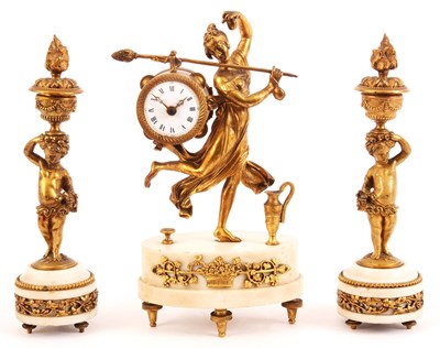 Lot 714 - A MID 19TH CENTURY FRENCH ORMOLU AND WHITE...