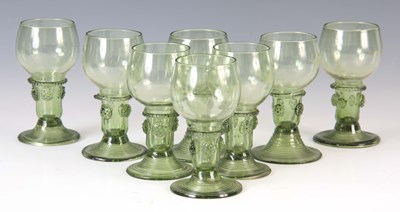 Lot 11 - A SET OF EIGHT 19TH CENTURY CONTINENTAL PALE...