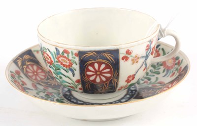 Lot 110 - A First Period Polychrome Worcester TEA CUP...