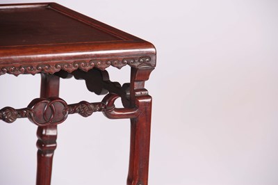 Lot 134 - A 19TH CENTURY CHINESE HARDWOOD JARDINIERE STAND