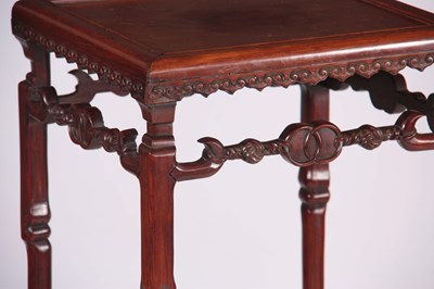 Lot 134 - A 19TH CENTURY CHINESE HARDWOOD JARDINIERE STAND