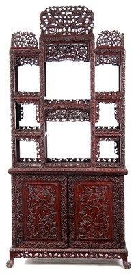 Lot 137 - AN IMPRESSIVE 19TH CENTURY CHINESE HARDWOOD...