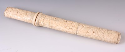 Lot 145 - A MEIJI PERIOD JAPANESE BONE TANTO the hilt...