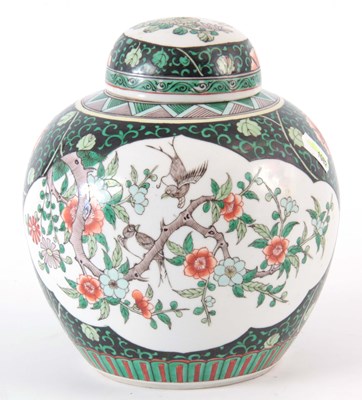 Lot 165 - A 19TH CENTURY CHINESE FAMILLE NIOR GINGER JAR,...