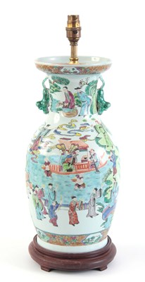 Lot 184 - A CHINESE PORCELAIN FAMILLE VERTE VASE...