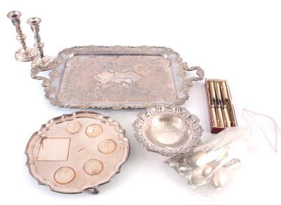 Lot 192 - A MIXED LOT OF SILVERPLATED ITEMS to include a...