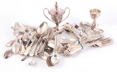 Lot 195 - A LARGE COLLECTION OF SILVER FLATWARE app. 120...