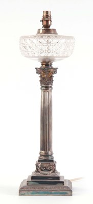 Lot 199 - A LATE 19th CENTURY SILVER CORINTHIAN COLUMN...