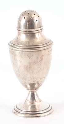 Lot 220 - AN EARLY 20th CENTURY SILVER SUGAR SHAKER 18cm...