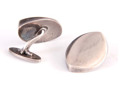 Lot 240 - GEORGE JENSON. A PAIR OF GENTLEMAN'S SILVER...