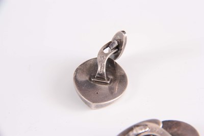 Lot 240 - GEORGE JENSON. A PAIR OF GENTLEMAN'S SILVER...