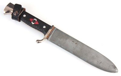 Lot 264 - A HITLER YOUTH STYLE KNIFE with etched blade...