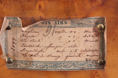 Lot 331 - A MID 19th CENTURY SWISS KEY WOUND SIX AIRS...