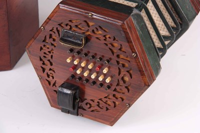 Lot 334 - A MID 19TH CENTURY WHEATSTONE CONCERTINA...