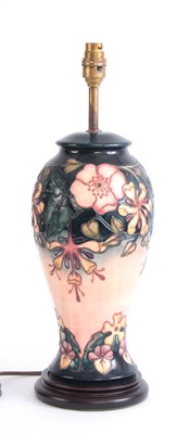 Lot 35 - A 20TH CENTURY MOORCROFT POTTERY LAMP BASE...