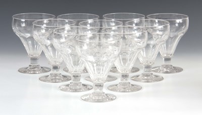 Lot 5 - A SET OF 10 LATE 19TH/20TH CENTURY LARGE GLASS...