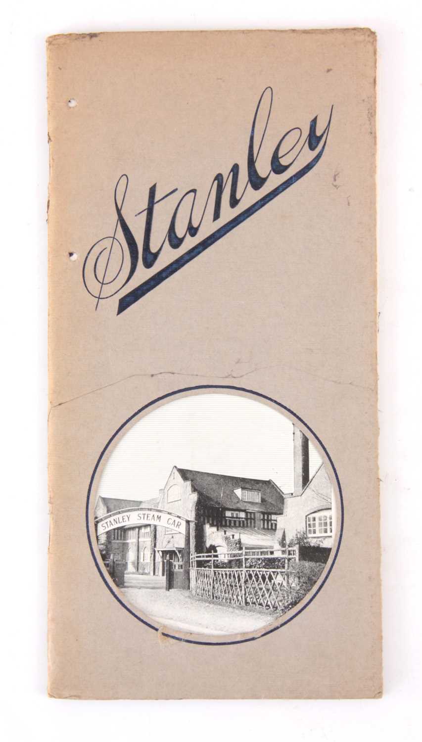Lot 605 - A RARE STANLEY STEAM CAR LEAFLET/BOOKLET,...